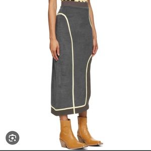 V2- Eckhaus Latta Asymmetrical terry skirt